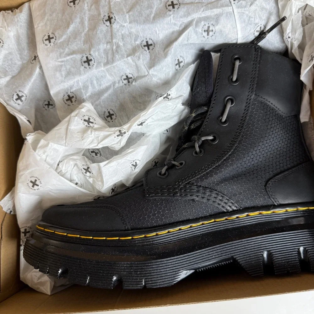 Dr Martens Tarik TG Black Extra Tough Nylon Leather Utility Boots US M 6 L 7